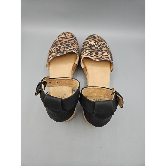 Naturalizer Strappy Wrap Platform Leopard Leo Print Wedge Sandals Heel Size 9 - Picture 5 of 12